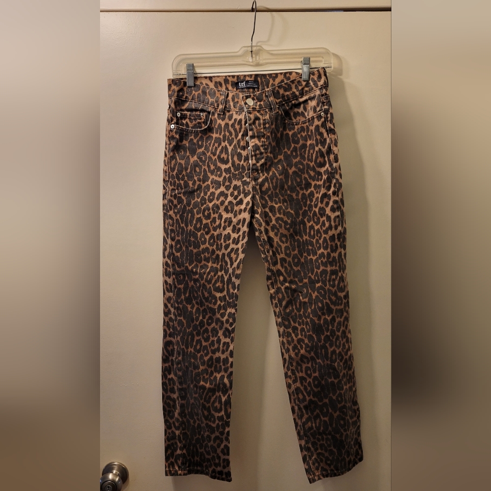 Zara trf collection Size 4 Leopard print pants